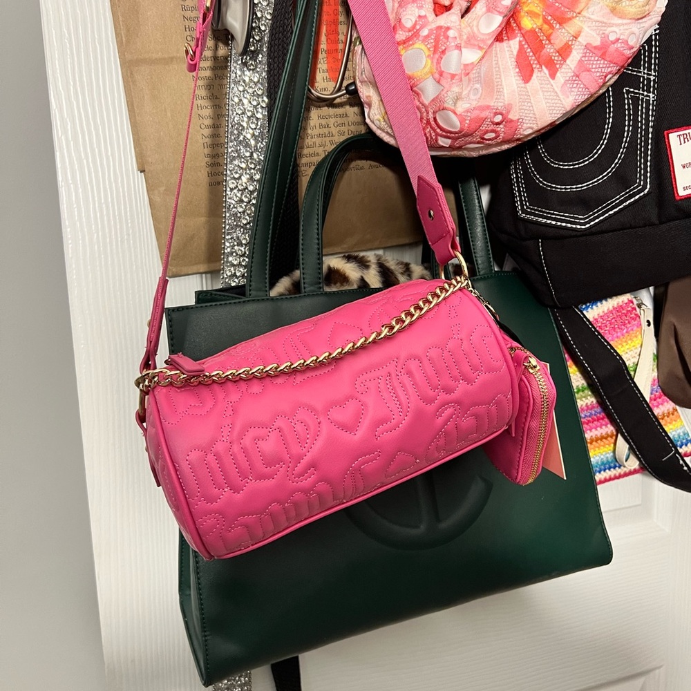 Juicy Couture Pink Quilted Crossbody Bag
